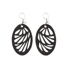Seraphine (III) Recycled Rubber Oval Earrings van Paguro Upcycle