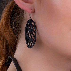Seraphine (III) Recycled Rubber Oval Earrings from Paguro Upcycle