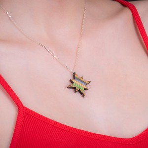 Sirius Star Recycled Skateboard Necklace from Paguro Upcycle