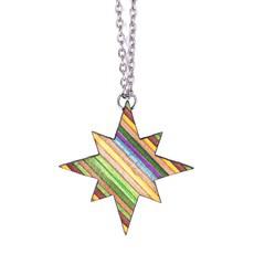 Sirius Star Recycled Skateboard Necklace van Paguro Upcycle