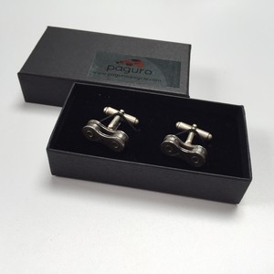 Paguro Upcycle Recycled Bicycle Chain Cufflinks Eco Gift from Paguro Upcycle