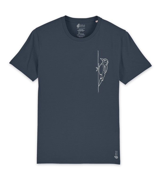 De Specht Two Line | T-shirt Unisex | India Ink Grey from PapajaRocks
