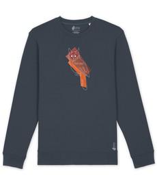 De Uil | Sweater Unisex | India Ink Grey via PapajaRocks