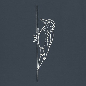 De Specht Two Line | T-shirt Unisex | India Ink Grey from PapajaRocks