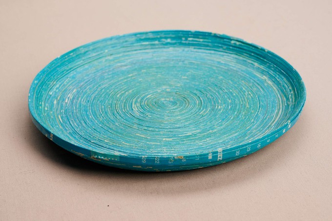 Afrikanischer Teller aus Recyclingpapier "Kampala L" from PEARLS OF AFRICA