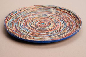 Afrikanischer Teller aus Recyclingpapier "Kampala L" from PEARLS OF AFRICA