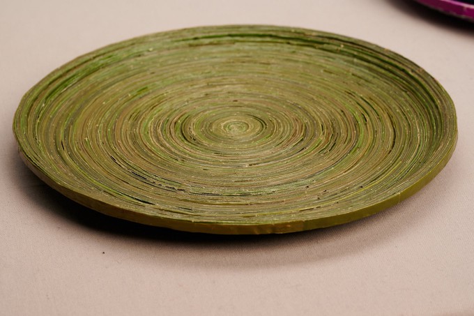 Afrikanischer Teller aus Recyclingpapier "Kampala L" from PEARLS OF AFRICA