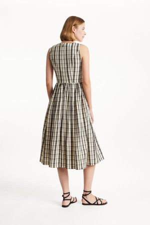 Malin Checked Dress in Black check from People Tree