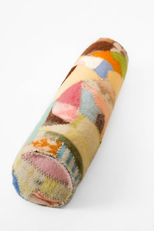 Wool Patch Roller Pillow from Pepavana