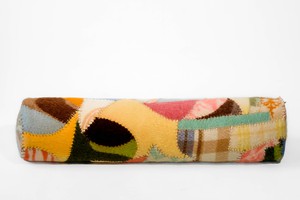 Wool Patch Roller Pillow from Pepavana