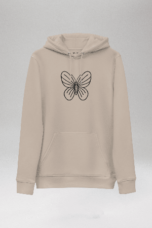 Embroidered Butterfly Hoodie Unisex from Pitod