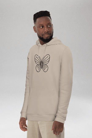 Embroidered Butterfly Hoodie Unisex from Pitod