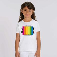 Plant Based Rainbow - White - Kids Tee van Plant Faced Clothing