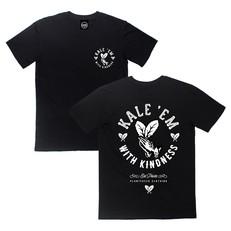 Kale 'Em With Kindness - Black T-Shirt van Plant Faced Clothing