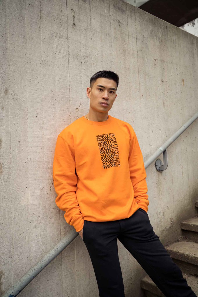 Illusions Sweater - Stop Eating Animals - Alarm Orange from Plant Faced Clothing