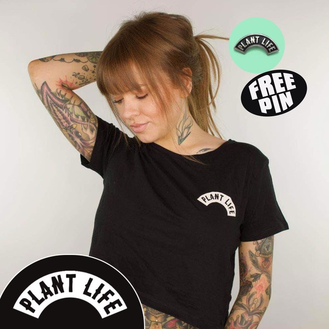 Plant Life Classic - Black Crop Top from Plant Faced Clothing