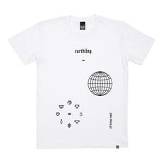 Earthling Tee - White via Plant Faced Clothing