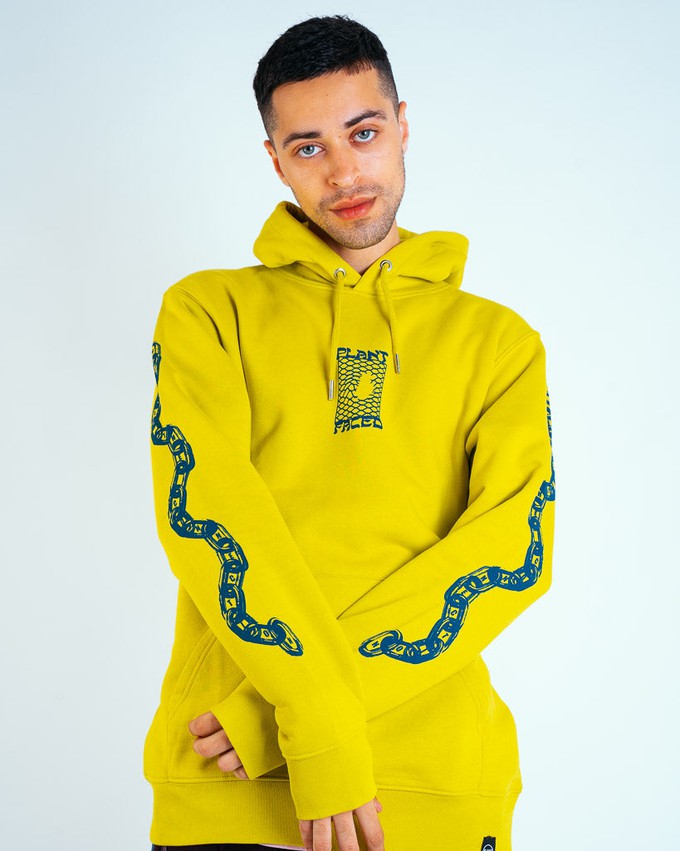 Make The Connection Hoodie - Lime Green - ORGANIC X RECYCLED from Plant Faced Clothing