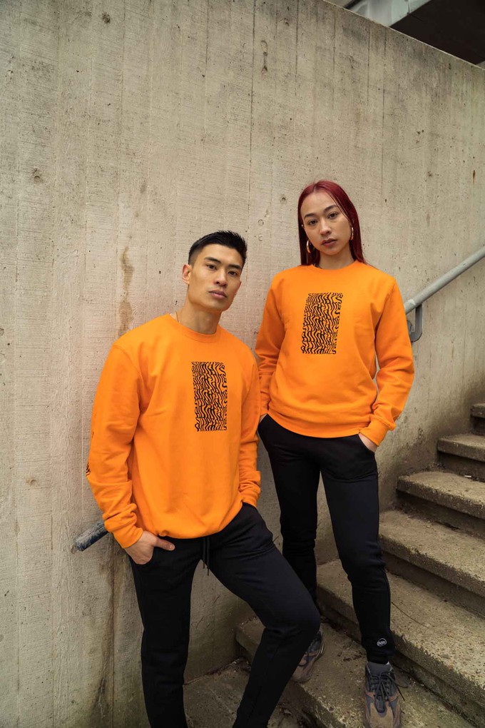 Illusions Sweater - Stop Eating Animals - Alarm Orange from Plant Faced Clothing