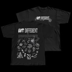 Eat Different - White on Black T-Shirt via Plant Faced Clothing