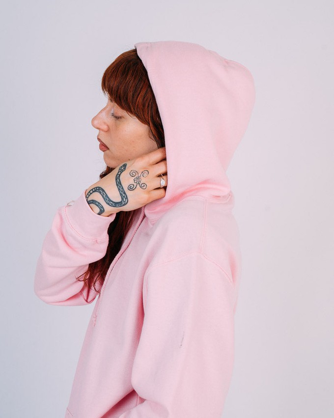 Eat Plants Hoodie - Bubblegum Pink from Plant Faced Clothing