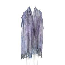 Shawl Lilac Grey - Bamboo Chenille - Fairtrade & Sustainable via Quetzal Artisan