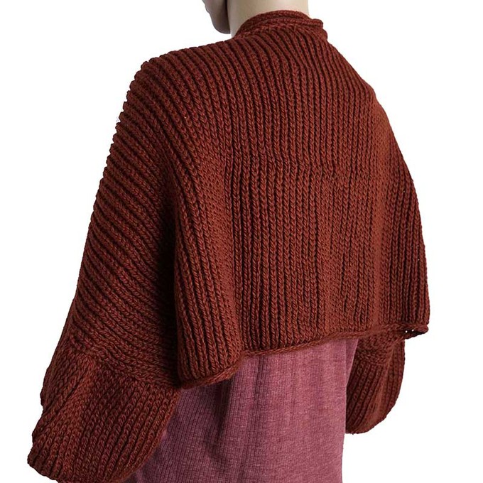 Bolero Scarf Bordeaux - Knitted Necklace - Stylish and Warm from Quetzal Artisan