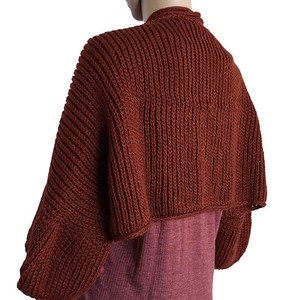 Bolero Scarf Bordeaux - Knitted Necklace - Stylish and Warm from Quetzal Artisan