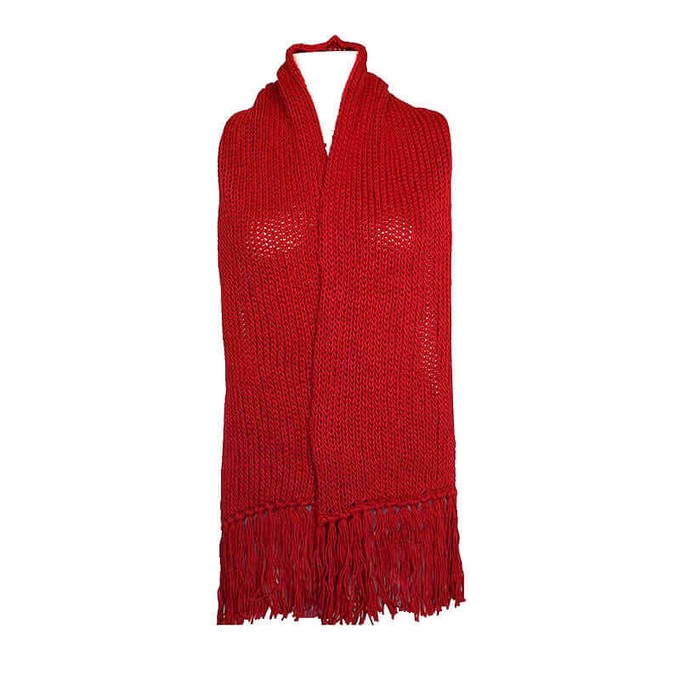 Scarf and Hat Red - Handmade - Merino Wool & Organic Cotton from Quetzal Artisan