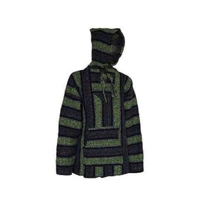 Hoodie Green Mélange - One Size -  Handmade and Fairtrade from Quetzal Artisan
