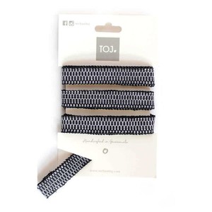 Sandals Black White - Lace Up - Cotton Straps - Fairtrade from Quetzal Artisan