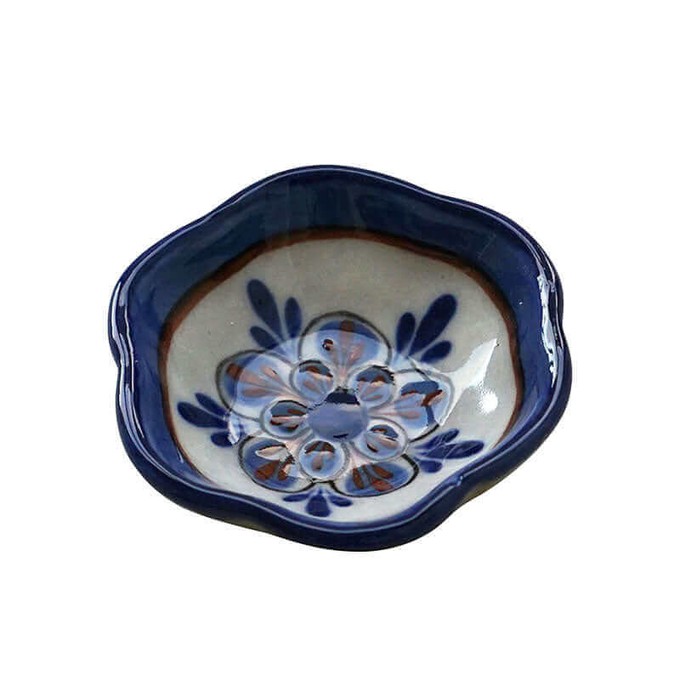 Mug Blue with Small Saucer - Handmade - Lovely and Fairtrade from Quetzal Artisan