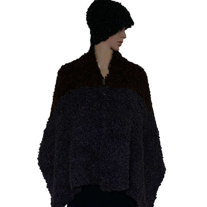 Scarf and Hat Boucle Charcoal - Alpaca Wool - Stylish & Warm from Quetzal Artisan