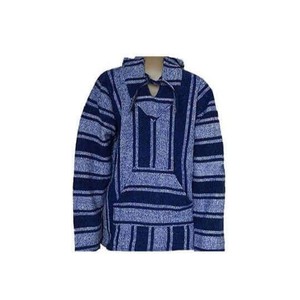 Hoodie Blue White Mélange - Unisex - One Size - Fairtrade from Quetzal Artisan