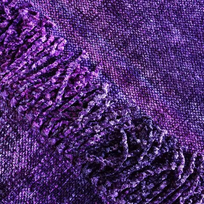 Poncho Purple - Bio Bamboo Chenille - Stylish & Fairtrade from Quetzal Artisan