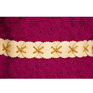 Belt Natural Mooshide - Pretty & Supple - Handmade in Canada from Quetzal Artisan