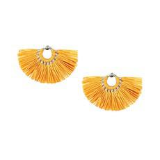 Fan Earrings Mustard - Handmade - Beautiful and Fairtrade via Quetzal Artisan