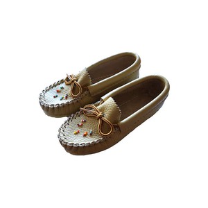 Girls Moccasins - Leather Moccasin Shoes with Beads for Toddlers from Quetzal Artisan