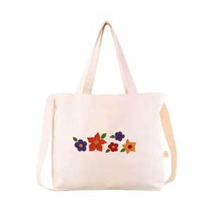 Eco Shopper Wild Flowers - Ecru Cotton - Beautiful & Fair from Quetzal Artisan