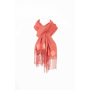 Shawl Coral Pink - Natural Cotton - Sustainable & Fairtrade from Quetzal Artisan