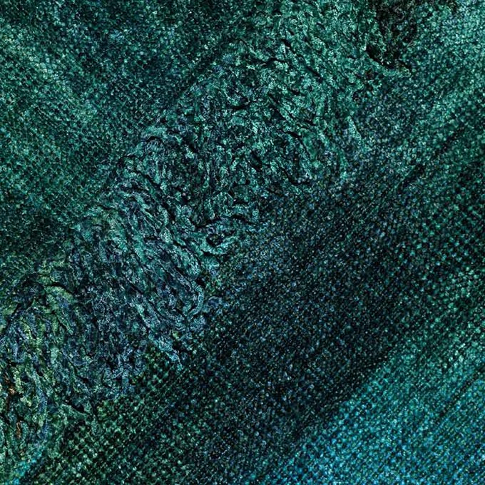 Poncho Green Blue - Organic Bamboo - Beautiful and Fairtrade from Quetzal Artisan