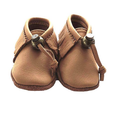 Baby Moccasins Bear Paw - Mooshide - Hiawatha - Handmade from Quetzal Artisan