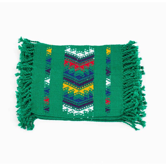 Green Coasters - Set of 6 - Mayan Design - Fairtrade from Quetzal Artisan