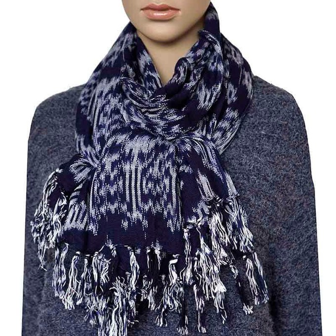 Shawl Indigo Forest - Natural Dyes - Ecofriendly & Fairtrade from Quetzal Artisan