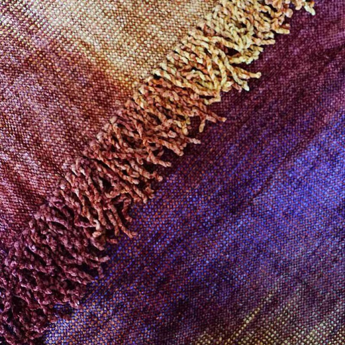 Poncho Golden Coral - Organic Bamboo - Handmade & Fairtrade from Quetzal Artisan