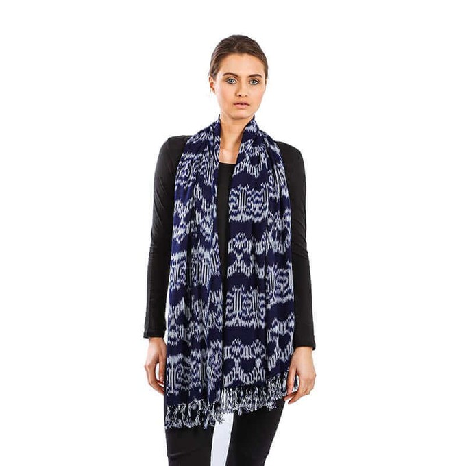 Shawl Indigo Forest - Natural Dyes - Ecofriendly & Fairtrade from Quetzal Artisan