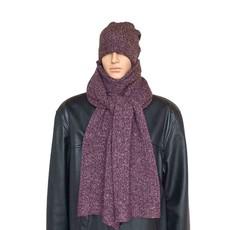 Scarf and Hat Mulberry - Men - Alpaca Wool - Fashionable and Warm via Quetzal Artisan