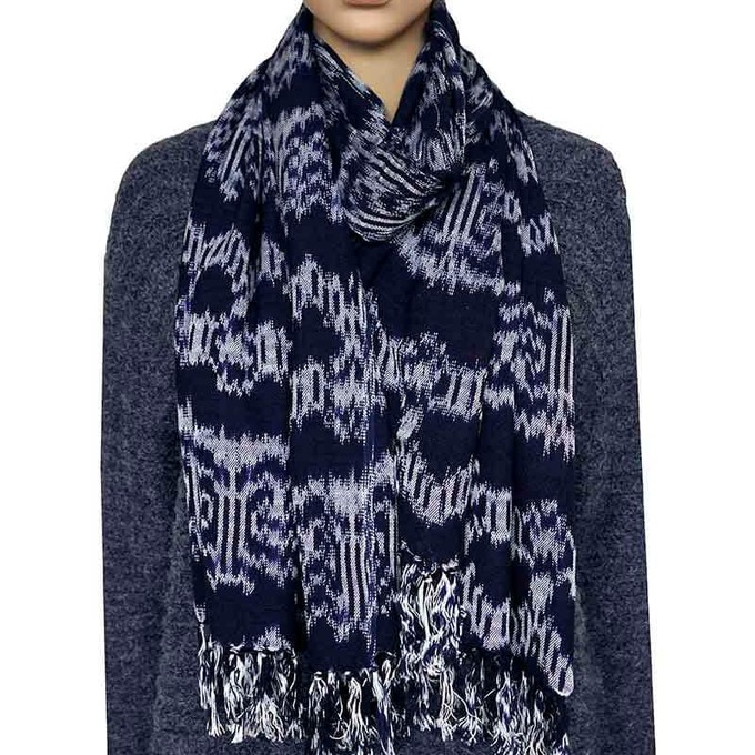 Shawl Indigo Forest - Natural Dyes - Ecofriendly & Fairtrade from Quetzal Artisan