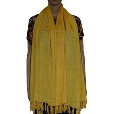 Yellow Shawl - Lovely Sustainable Lightweight Unicolor Scarf via Quetzal Artisan