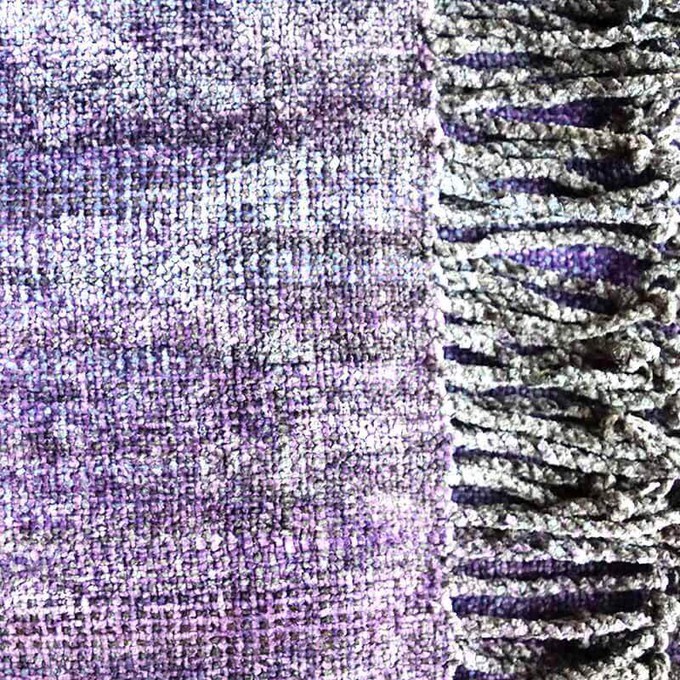 Shawl Lilac Grey - Bamboo Chenille - Fairtrade & Sustainable from Quetzal Artisan